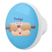 かわいい転がのピンと生地のペストリーベーキング漫画 セラミックノブ (右)