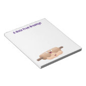 かわいい転がのピンと生地のペストリーベーキング漫画 ノートパッド (アングル)