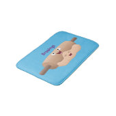 かわいい転がのピンと生地のペストリーベーキング漫画 バスマット (アングル)