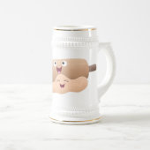 かわいい転がのピンと生地のペストリーベーキング漫画 ビールジョッキ (正面右)