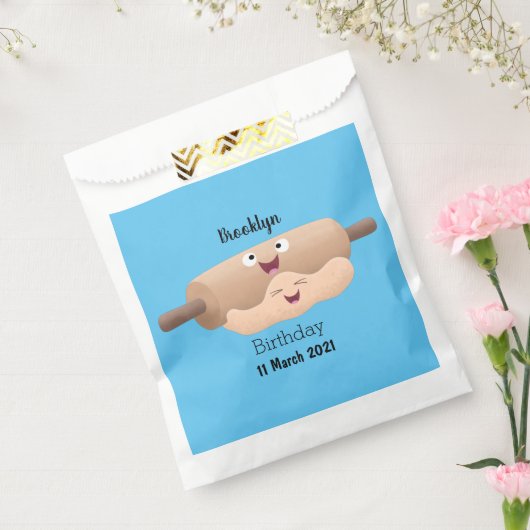 かわいい転がのピンと生地のペストリーベーキング漫画 フェイバーバッグ (封をした状態)