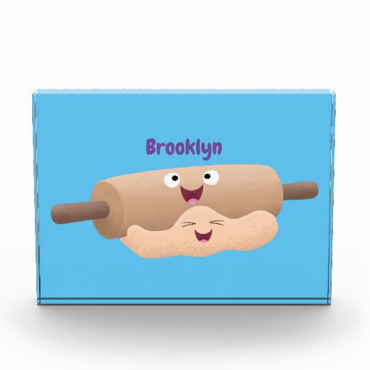 かわいい転がのピンと生地のペストリーベーキング漫画 フォトブロック (正面)