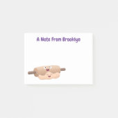 かわいい転がのピンと生地のペストリーベーキング漫画 ポストイット (正面)