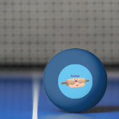 かわいい転がのピンと生地のペストリーベーキング漫画 卓球ボール (ネット)