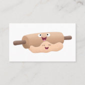 かわいい転がのピンと生地のペストリーベーキング漫画 名刺 (裏面)