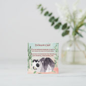 かわいい転がるパンダ　性別発表　ベビーシャワー招待状 エンクロージャーカード (スタンド正面)