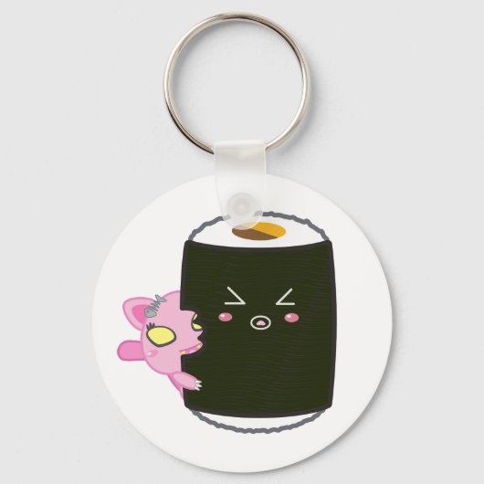かわいい転がスシとナデル キーホルダー (正面)