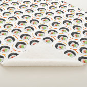 かわいい転がスシ柄 シェルパブランケット (3/4)