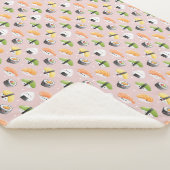 かわいい転がスシ柄 シェルパブランケット (3/4)