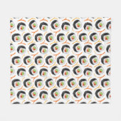 かわいい転がスシ柄 フリースブランケット (正面(横))