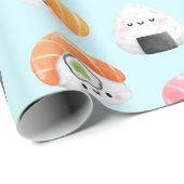 かわいい転がスシ柄 ラッピングペーパー (ロールコーナー)