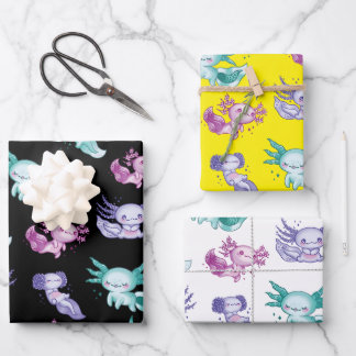 かわいい軸索 ラッピングペーパーシート