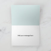 かわいい軽いティール（緑がかった色）「結婚式の日に父に」 カード (内部)