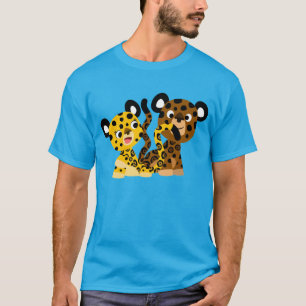 かわいい軽薄な漫画のジャガーTシャツ Tシャツ