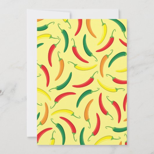 かわいい辛い唐辛子コショウの子ども1歳の誕生日パーティー 招待状