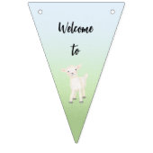 かわいい農動物の赤ちゃんシャワーのバンティング バンティングフラッグ (第2の旗)