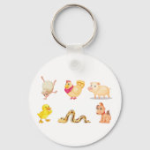 かわいい農園とペット キーホルダー (正面)