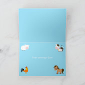 かわいい農園動物ありがとう サンキューカード (内部)