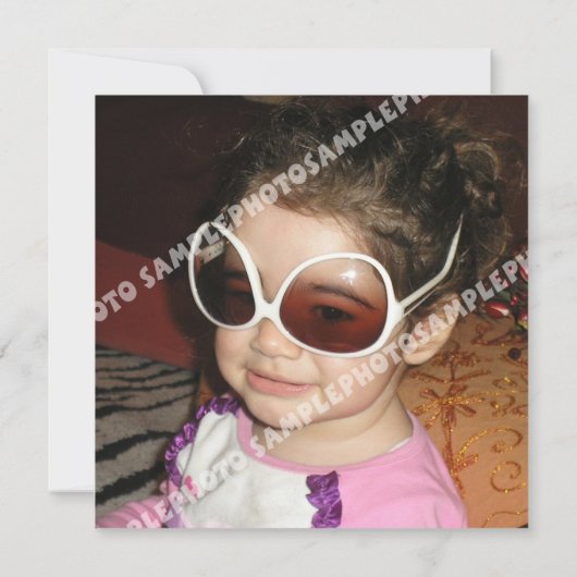 かわいい農園動物とストライプの誕生日の招待 招待状 (裏面)