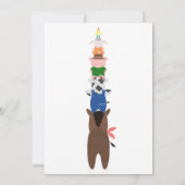 かわいい農園動物の誕生日パーティーの招待状 招待状 (裏面)