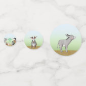 かわいい農園動物の誕生日パーティーテーブル紙吹雪 コンフェッティ (裏面)