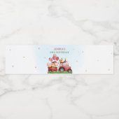 かわいい農園動物の誕生日パーティー ペットボトルラベル (シングルラベル)