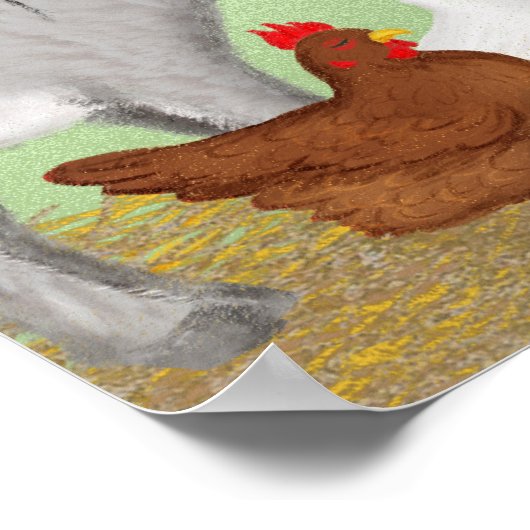 かわいい農園動物の赤ちゃんシャワー歓迎サイン/ポスター ポスター (角)