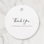 かわいい農園動物の赤ちゃんシャワー フェイバータグ (裏面)