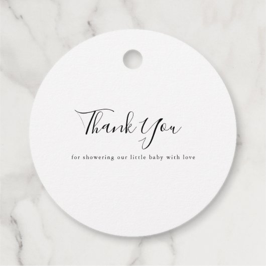 かわいい農園動物の赤ちゃんシャワー フェイバータグ (裏面)