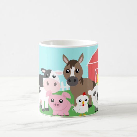 かわいい農園動物コーヒーマグ コーヒーマグカップ (中央)