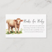 かわいい農園動物ブックリクエスト赤ちゃんシャワー エンクロージャーカード (正面)
