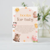 かわいい農園動物ベビーシャワーベビー本 エンクロージャーカード (スタンド正面)