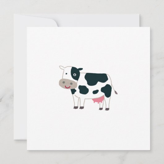 かわいい農園動物モダン水彩赤ちゃんシャワー 招待状 (裏面)