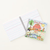 かわいい農園動物納屋周囲の庭ベビーシャワーゲストブック ノートブック (内部)