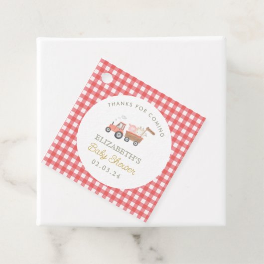 かわいい農園動物納屋周囲の庭ベビーシャワー フェイバータグ (インサイチュ)