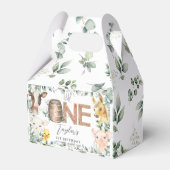 かわいい農園動物緑の男の子ガール1歳の誕生日 フェイバーボックス (正面サイド)