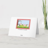 かわいい農園動物誕生日グリーティングカード カード (裏面)