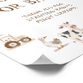 かわいい農園男女兼用動物の本ベビー ポスター (角)