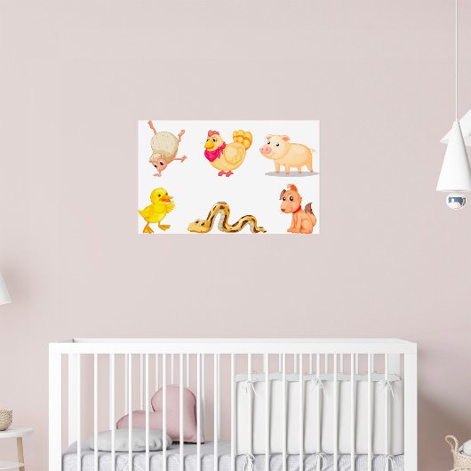 かわいい農場とペットの動物 ポスター
