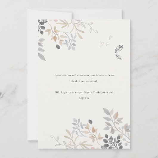 かわいい農場のひよこ ほんのりとした花のイースターエッグハント 招待状 (裏面)