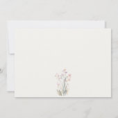 かわいい農場のひよこ 水彩花 赤ちゃんのシャワー ノートカード (裏面)