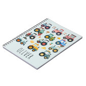 かわいい農場のトラクター ノートブック (左側)