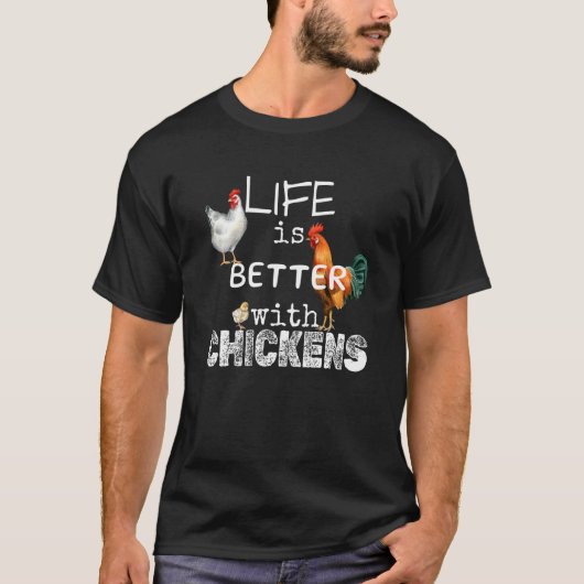 かわいい農場のニワトリのユーモア Tシャツ (正面)