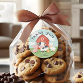 かわいい農場の動物の牧場の誕生日プレゼント ラウンドシール