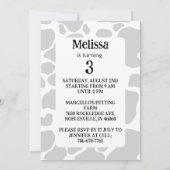 かわいい農場の動物をテーマにした誕生日招待状 招待状 (裏面)