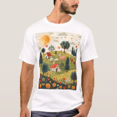 かわいい農場の動物デザインTシャツ メンズ レディース Tシャツ (正面)