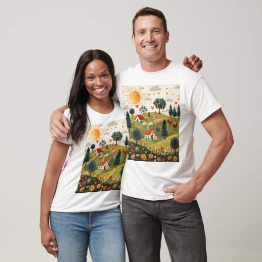 かわいい農場の動物デザインTシャツ メンズ レディース Tシャツ (ユニセックス)