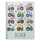 かわいい農場の小さなトラクター ノートブック (正面)