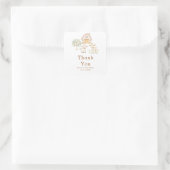 かわいい農場の納屋の牛の誕生日 スクエアシール (バッグ)