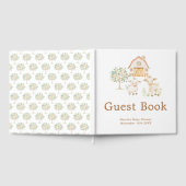 かわいい農場の納屋ベビーシャワー ゲストブック (全面)